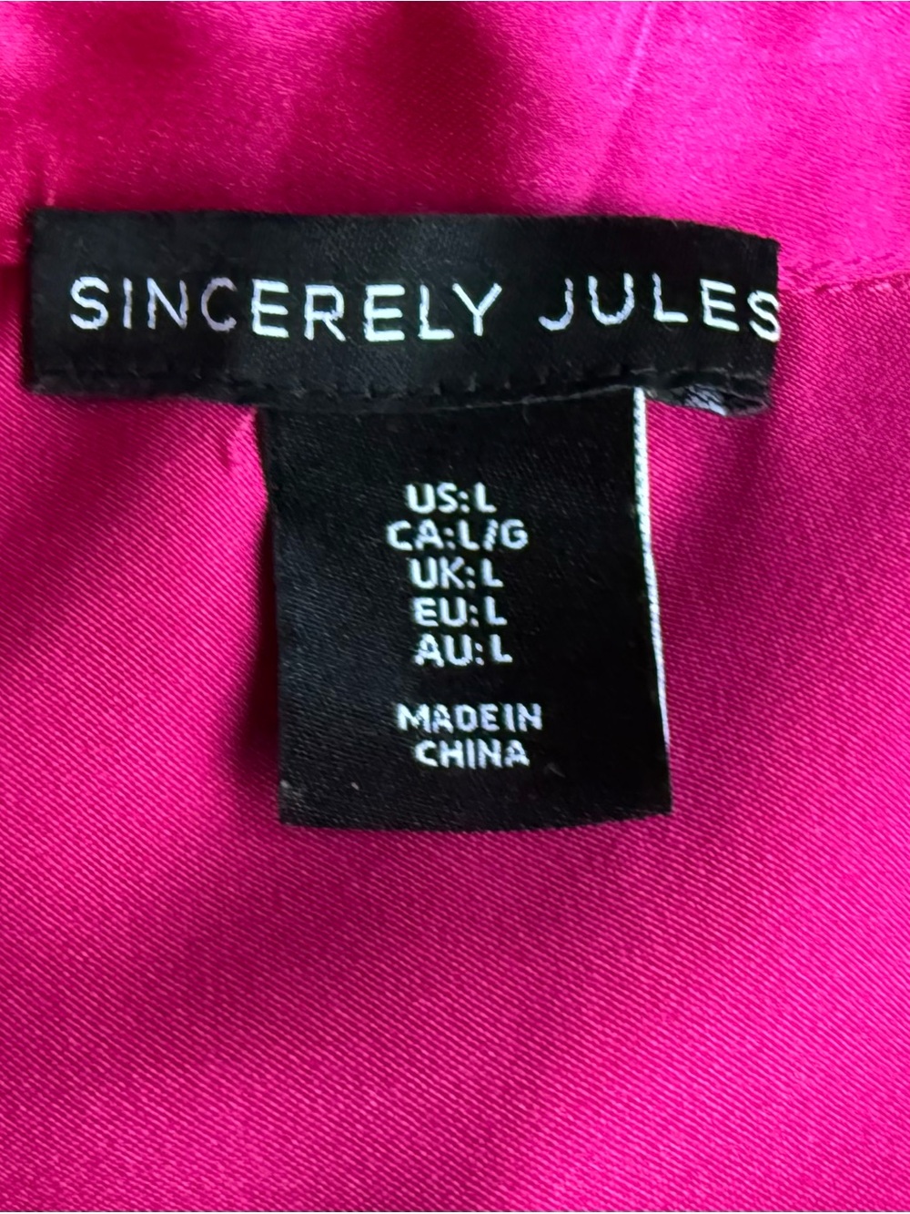 Sincerely Jules Satin Two-Piece Set Hot Pink Crop Top Tie Top & Wide Leg Pants - Picture 3 of 10